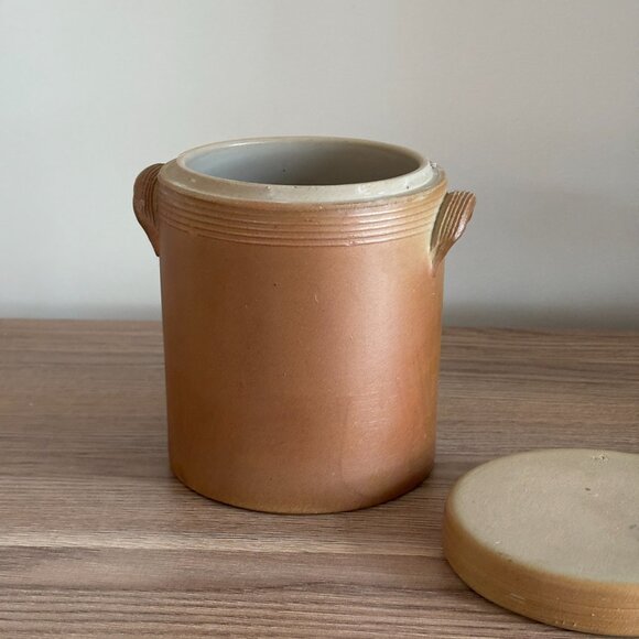 Vintage French Stoneware Confit Pot With Lid - Picture 3 of 6